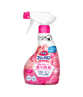 Kao Toilet Bowl Deodorizer and Cleaner Spray 350ml, Elegant Rose Scent